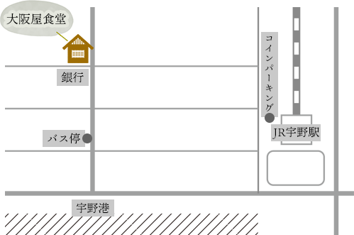 大阪屋食堂 地図